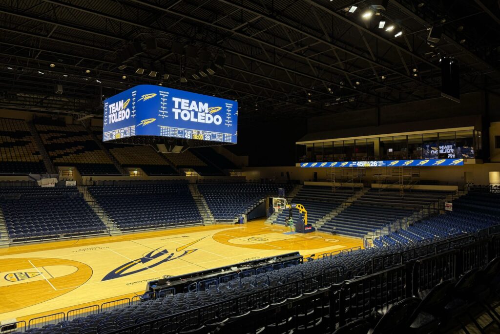 University of Toledo Center Hung display at Basketball Arena