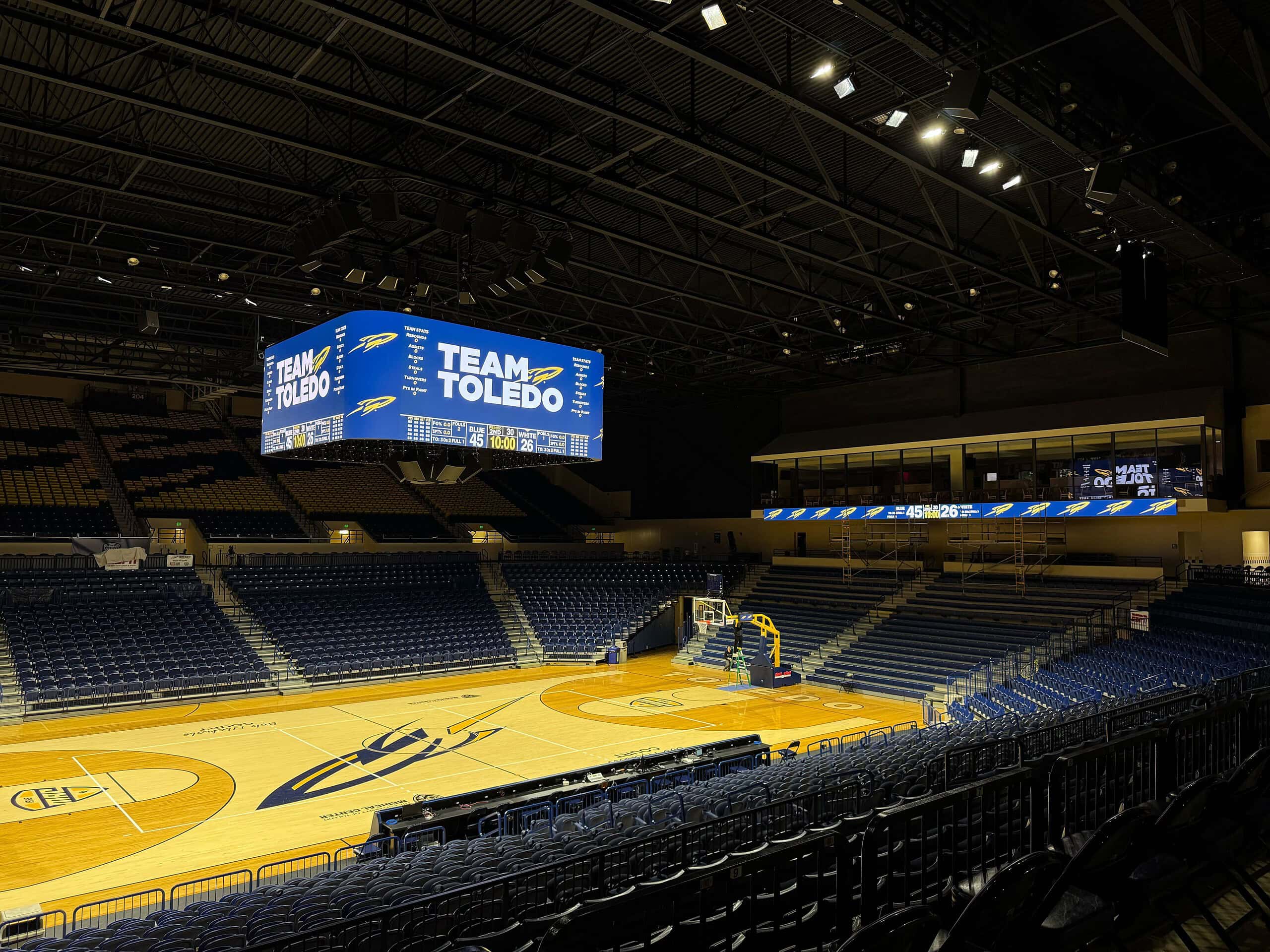 University of Toledo Center Hung display at Basketball Arena